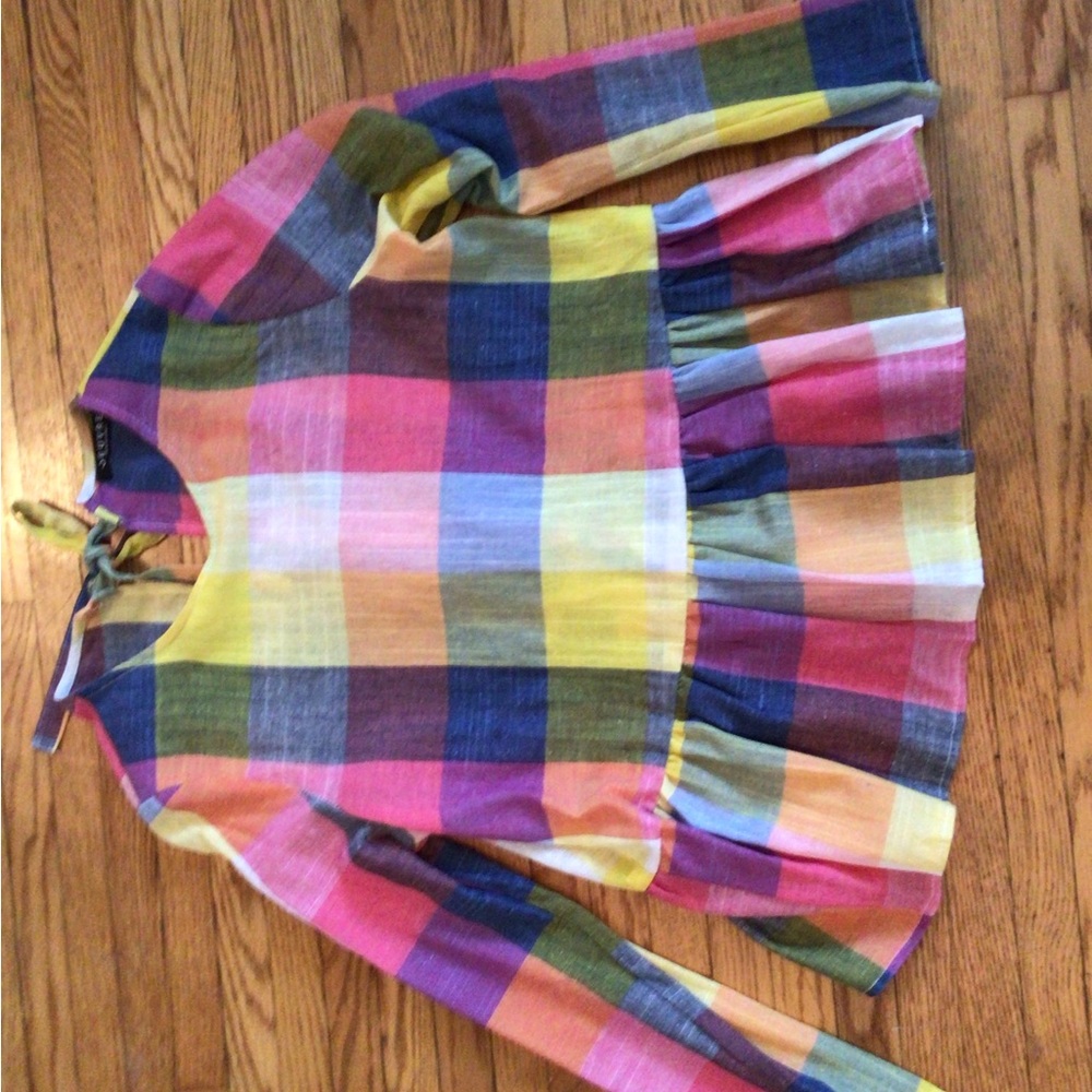 Colorful Checkered Women's Blouse